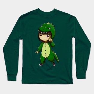 Chibi dinosaur Long Sleeve T-Shirt